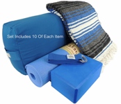 Kakaos Yoga Studio Blanket and Rectangular Bolster Set 5